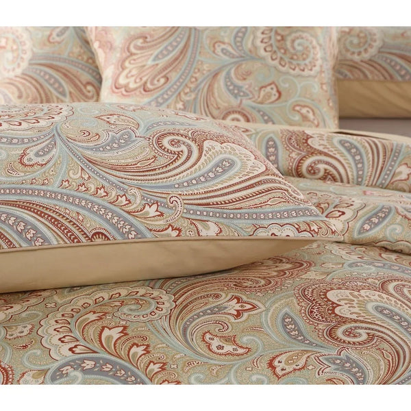 Paisley Bedding Set 800 Thread Count 100% Cotton 3Pcs,Queen