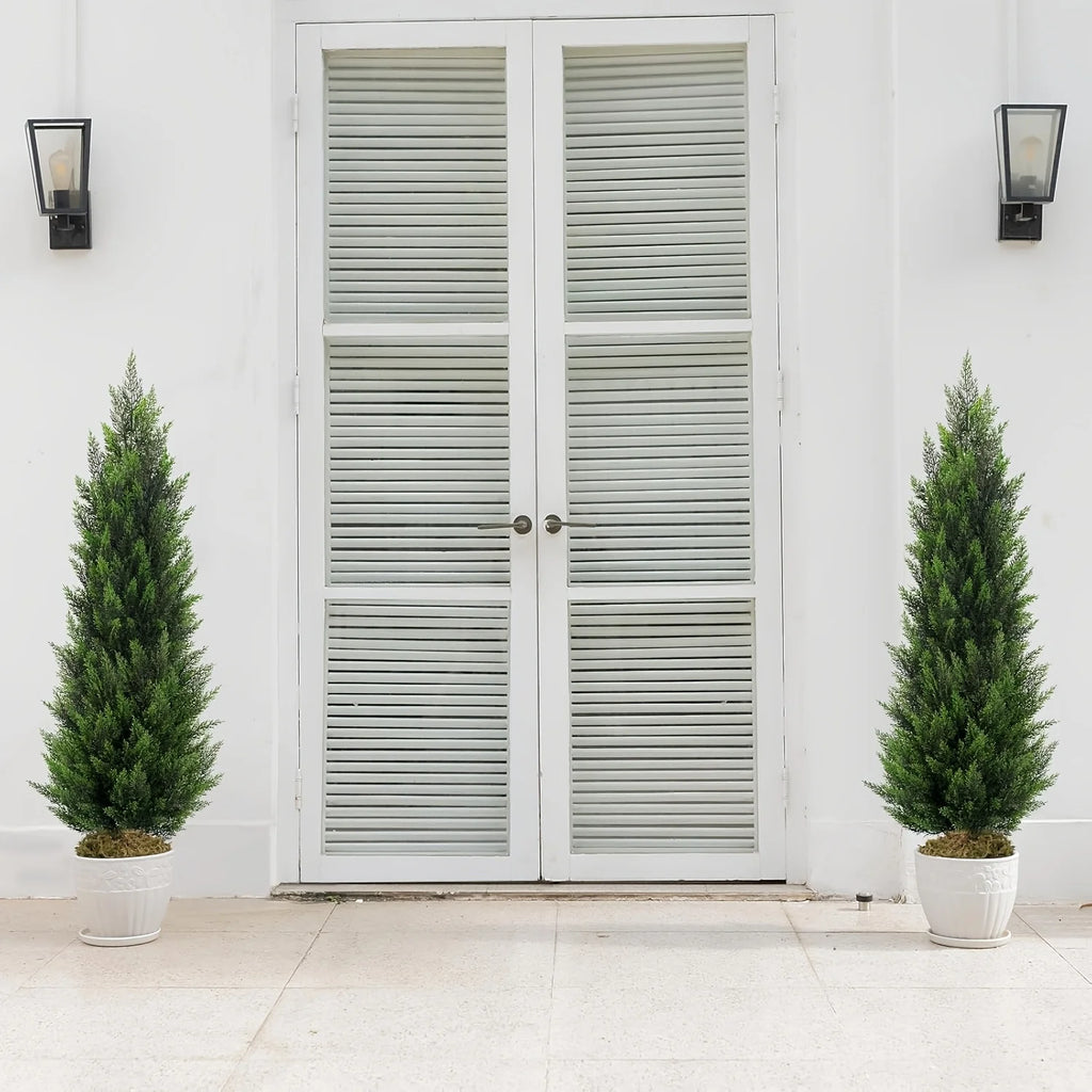 Uv Resistant Outdoor Indoor 3FT Potted Fake Cypress Tree