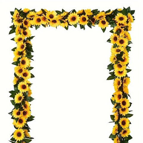 240cm Silk Sunflower Ivy Vine Garland