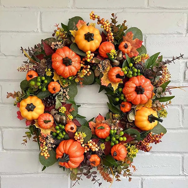 45cm Fall Wreaths for Front Door - jenshomeandgardendecor