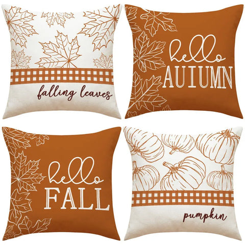 New Maple Leaf Pumpkin Pillow Cover