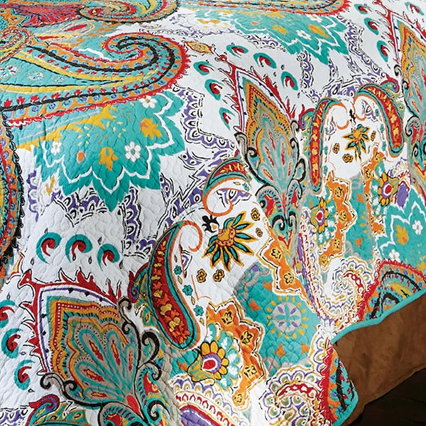 Paisley Brilliance Quilt Bed Set - King,