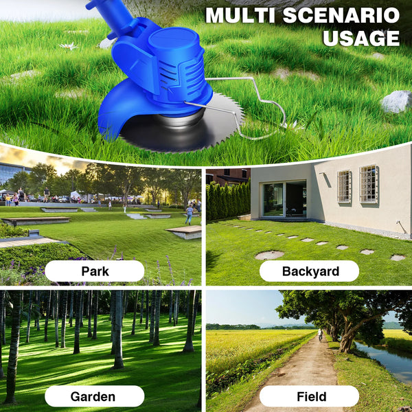 21V Grass Trimmer Electric Cordless Strimmer with 2x Battery