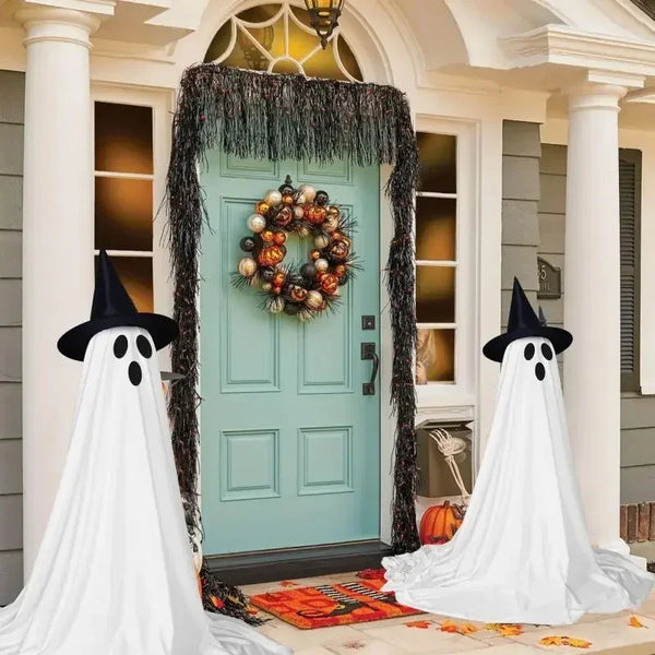 Halloween Ghost Decor With Remote Control String Lights