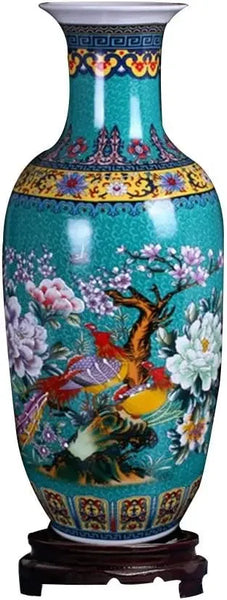 Large Fishtail Ceramic Floor Vase - jenshomeandgardendecor