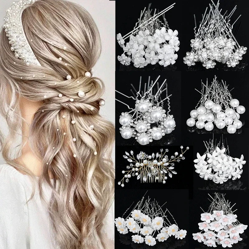 Elegant Crystal Wedding Hair Combs and Pins