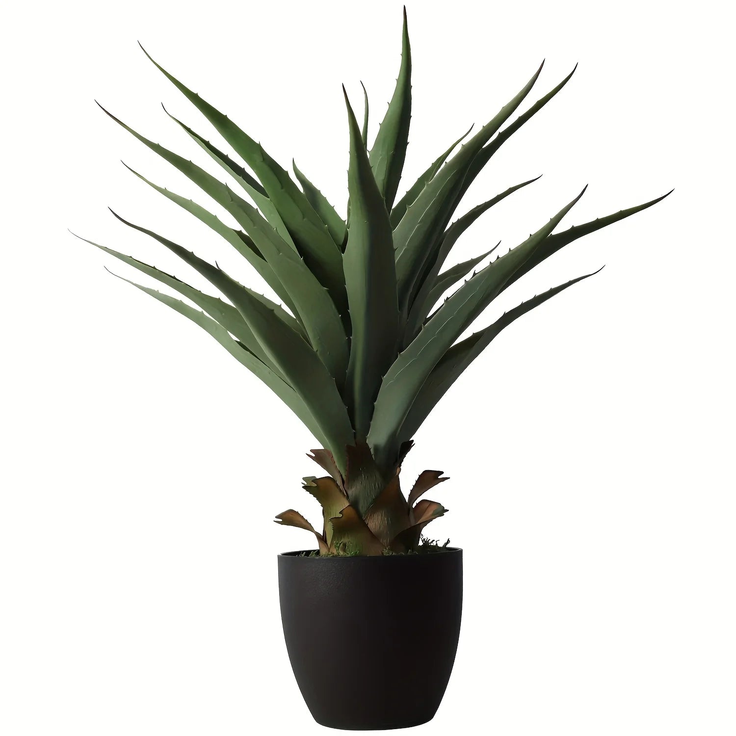 27-Inch Realistic Artificial Agave Plant – Outdoor-Safe Faux Succulent with Natural-Looking Spiky Leaves for Porch, Patio, Living Room, Office or Holiday Styling