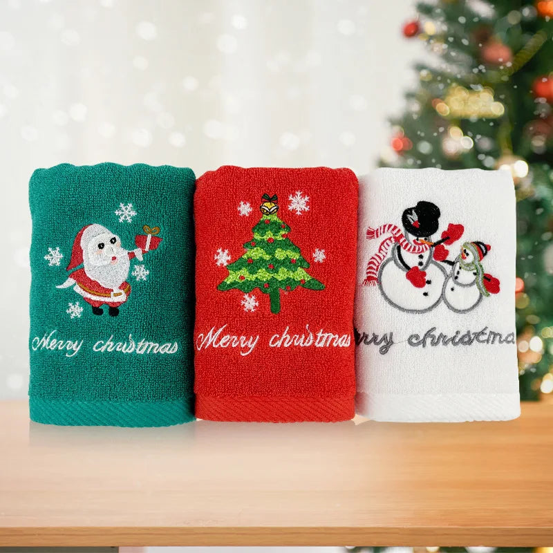 1Pc Christmas Bathroom Towel Set