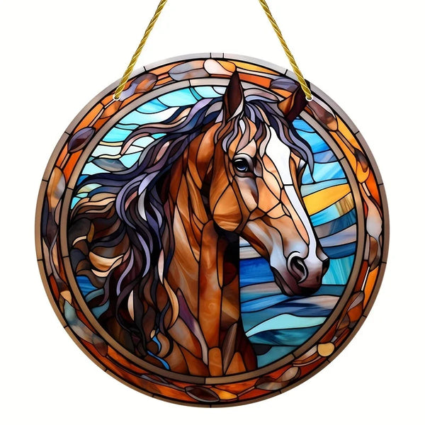 Horse Stained Window