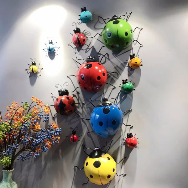 3D Metal Ladybugs - jenshomeandgardendecor