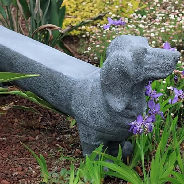 Dachshund Dog Sculpture Stool Garden Bench