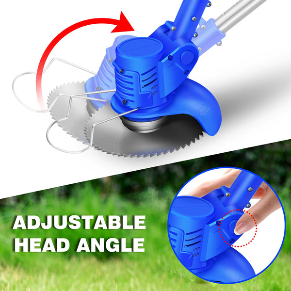 21V Grass Trimmer Electric Cordless Strimmer with 2x Battery