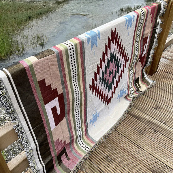 Bohemian Knit Throw - jenshomeandgardendecor