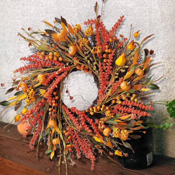 24 inch Fall Wreath Decor for Front Door