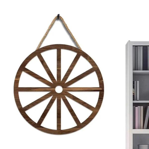 Decorative Wooden Wheel - jenshomeandgardendecor