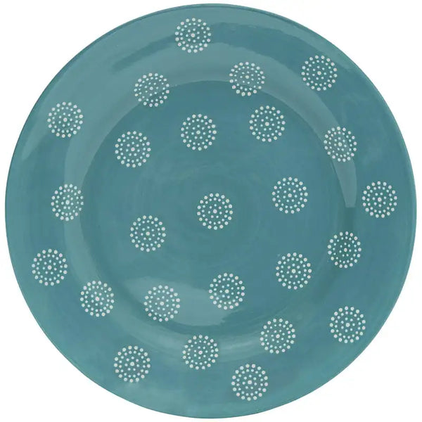 16 Piece Stoneware Dinnerware Set, Turquoise Baum - jenshomeandgardendecor