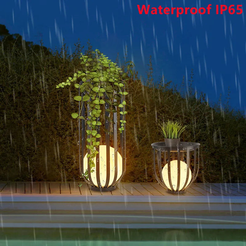 Outdoor Waterproof LED Lawn Light Potted Plant Flower Decoration