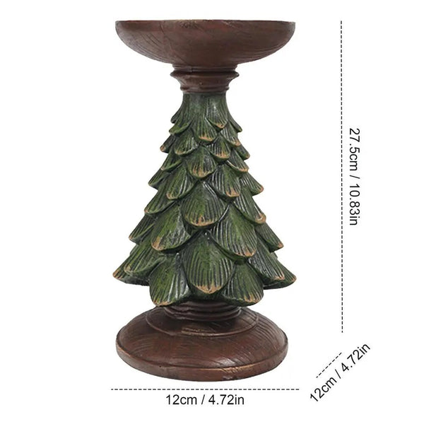 Resin Christmas Tree Candle Holder - jenshomeandgardendecor