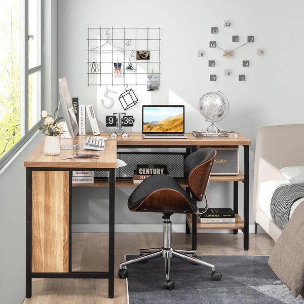 L-Shaped Corner Computer Desk - jenshomeandgardendecor