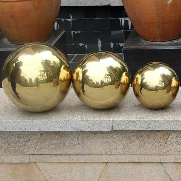 Stainless Steel Gold Polished Shiny Sphere Ball 25mm~480mm - jenshomeandgardendecor