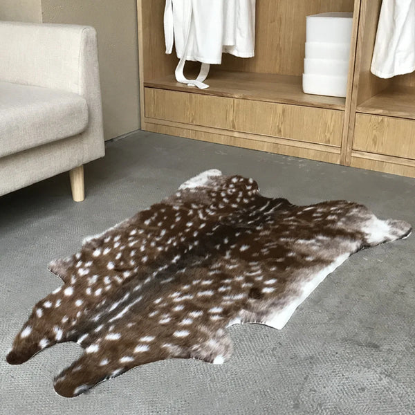 Sika Deer Faux Leather Rug - jenshomeandgardendecor