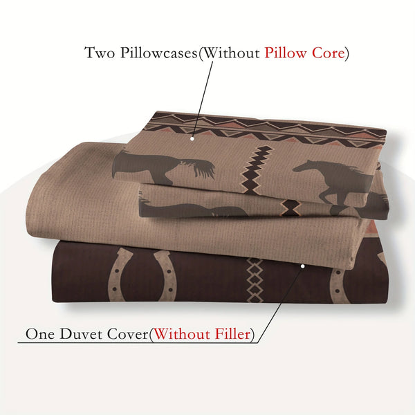 3pcs Western Style Duvet Cover Set