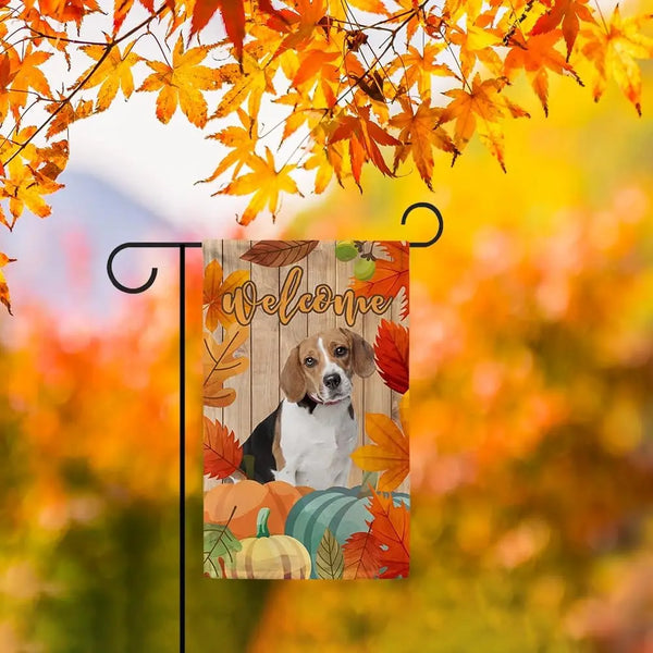 Dachshund Welcome Fall Garden Flag