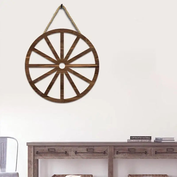 Decorative Wooden Wheel - jenshomeandgardendecor