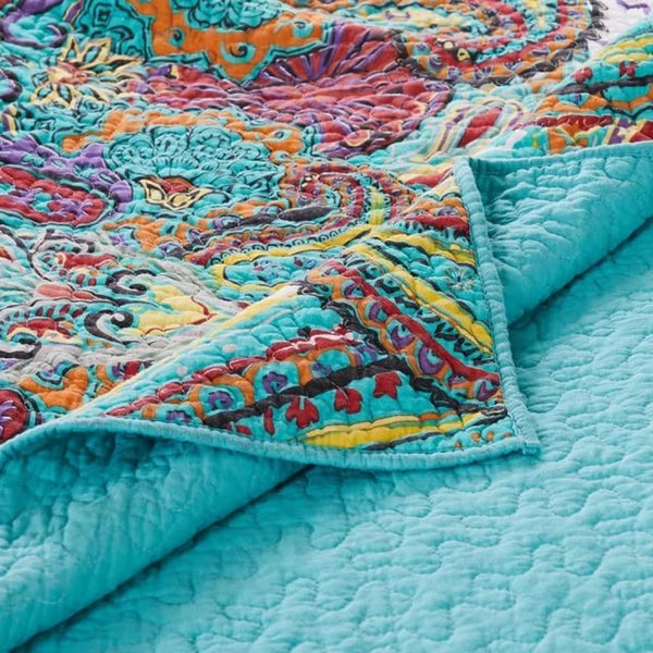 Paisley Brilliance Quilt Bed Set - King,