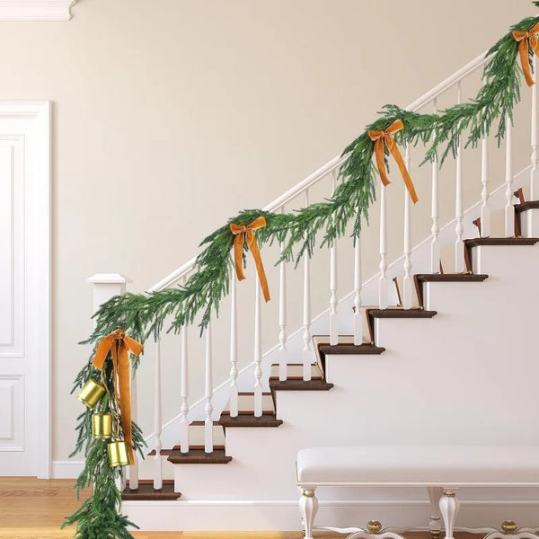 8 Pcs Christmas Garlands Norfolk Pine Garland - jenshomeandgardendecor