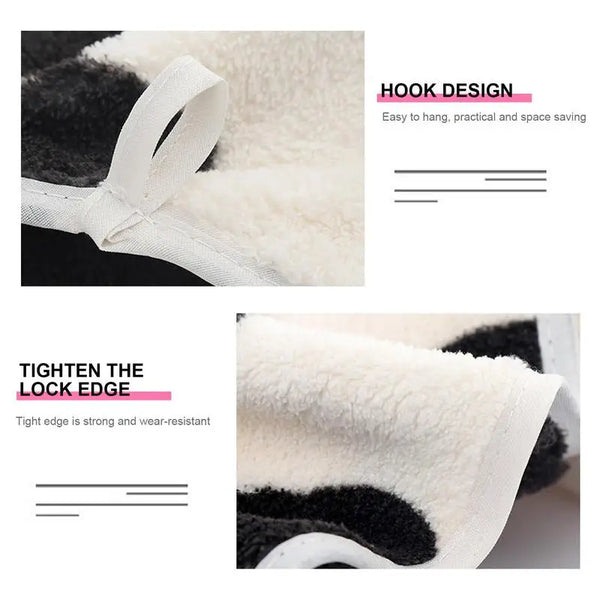 Fade Resistant Cow Print Bath Towel Set