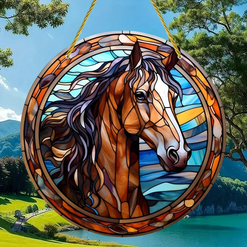 Horse Stained Window