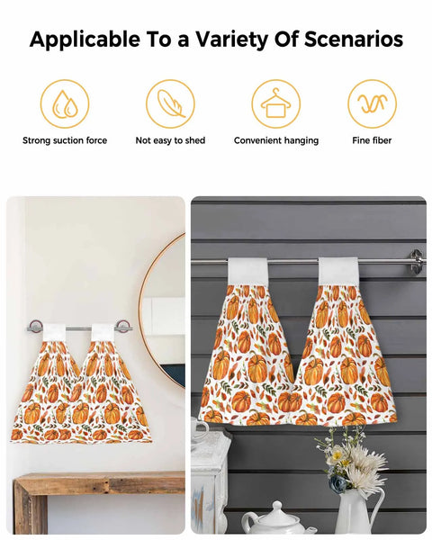 Fall Thanksgiving Pumpkin Hand Towel