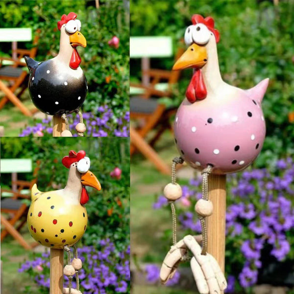 Big-eyed Chicken Statue - jenshomeandgardendecor