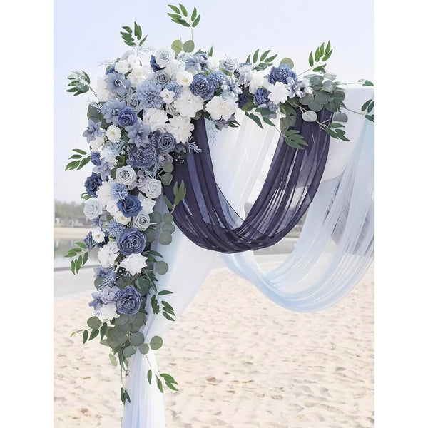 Wedding Arch Flowers Kit, 2pcs Hanging Flower Arrangement for Ceremony