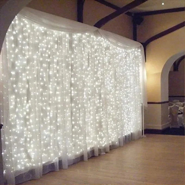 3M 300 LED Curtain String Light Garland