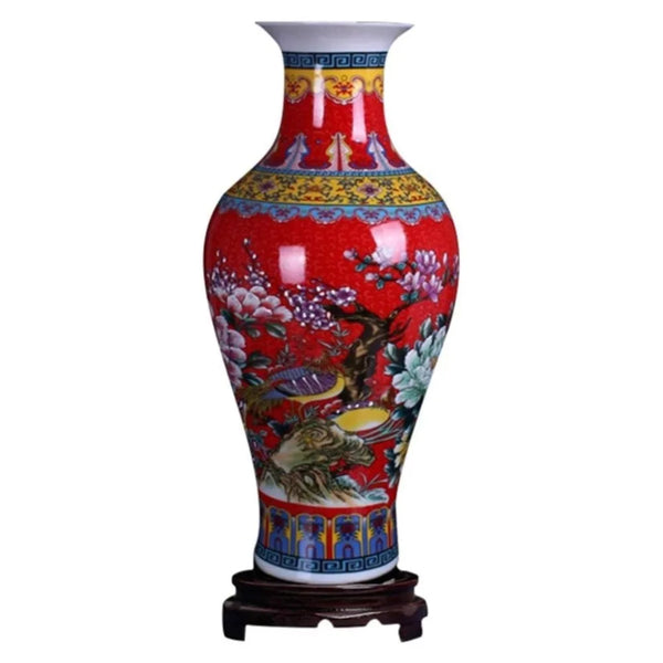 Large Fishtail Ceramic Floor Vase - jenshomeandgardendecor