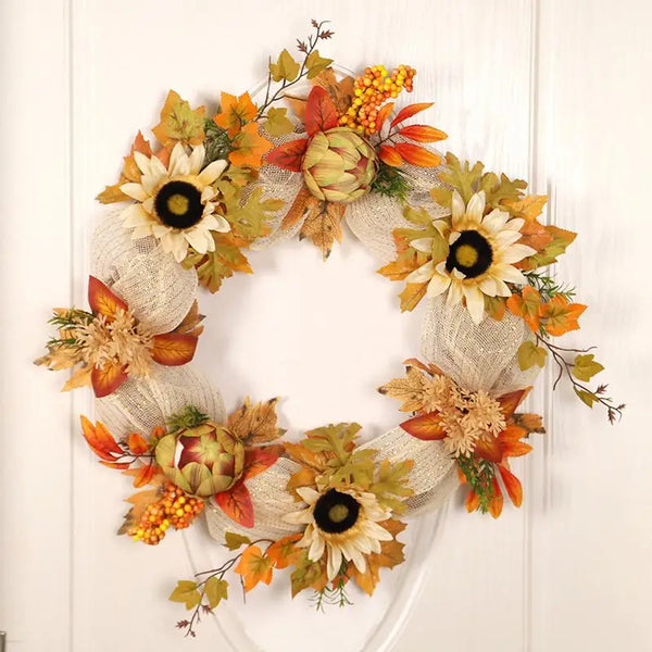 15 Inch Thanksgiving Autumn Wreath