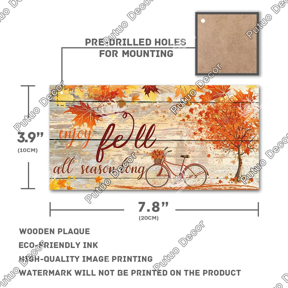 Welcome Autumn Wood Signs