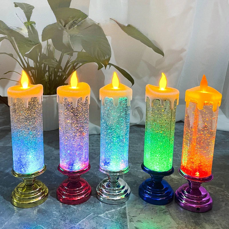 Fantasy LED 7-color Gradient Crystal Electronic Candle