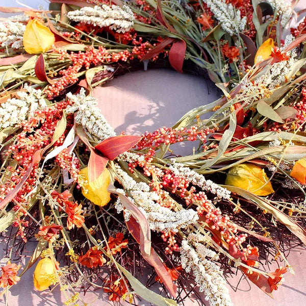 Fall Grain Wreath - jenshomeandgardendecor