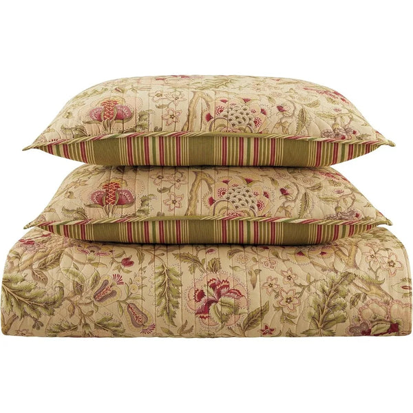 Full/Queen Reversible 4 Piece Quilt Bedspread Set - jenshomeandgardendecor