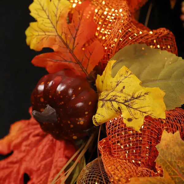 6Ft Hanging Fall Decor Maples Leaf Pumpkins Autumn Garland