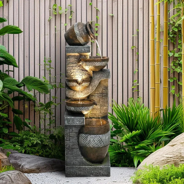 5-Tiers Indoor/Outdoor Garden Water Fountain - 42.5inches