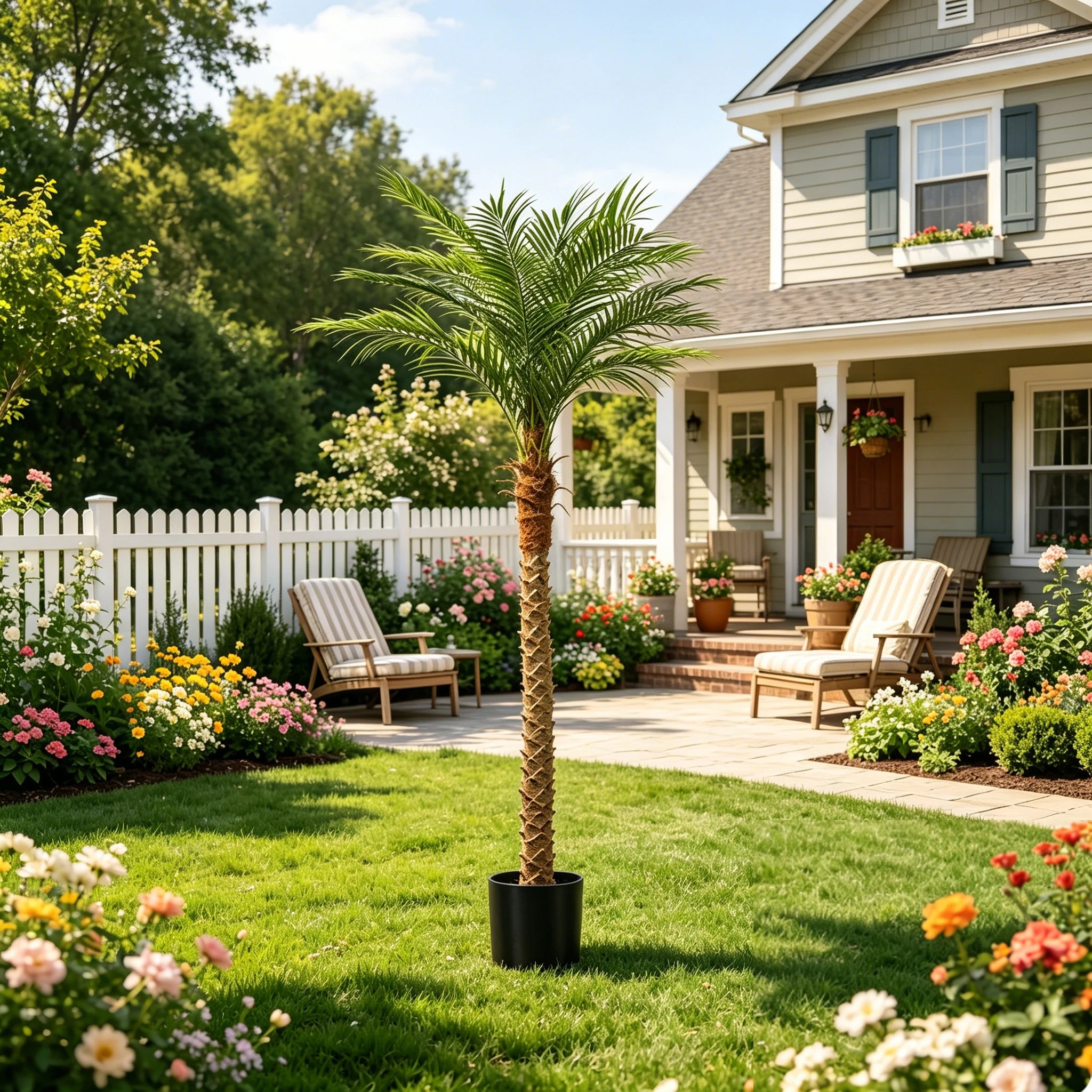4/5/6/7/8/9FT Faux Palm Tree