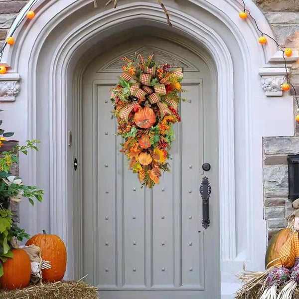 Fall Pumpkin Wreath - jenshomeandgardendecor