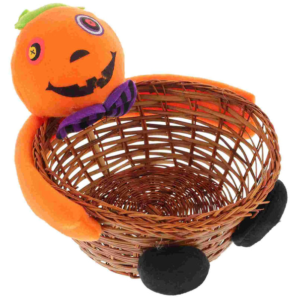 Halloween Pumpkin Basket Candy Bowl