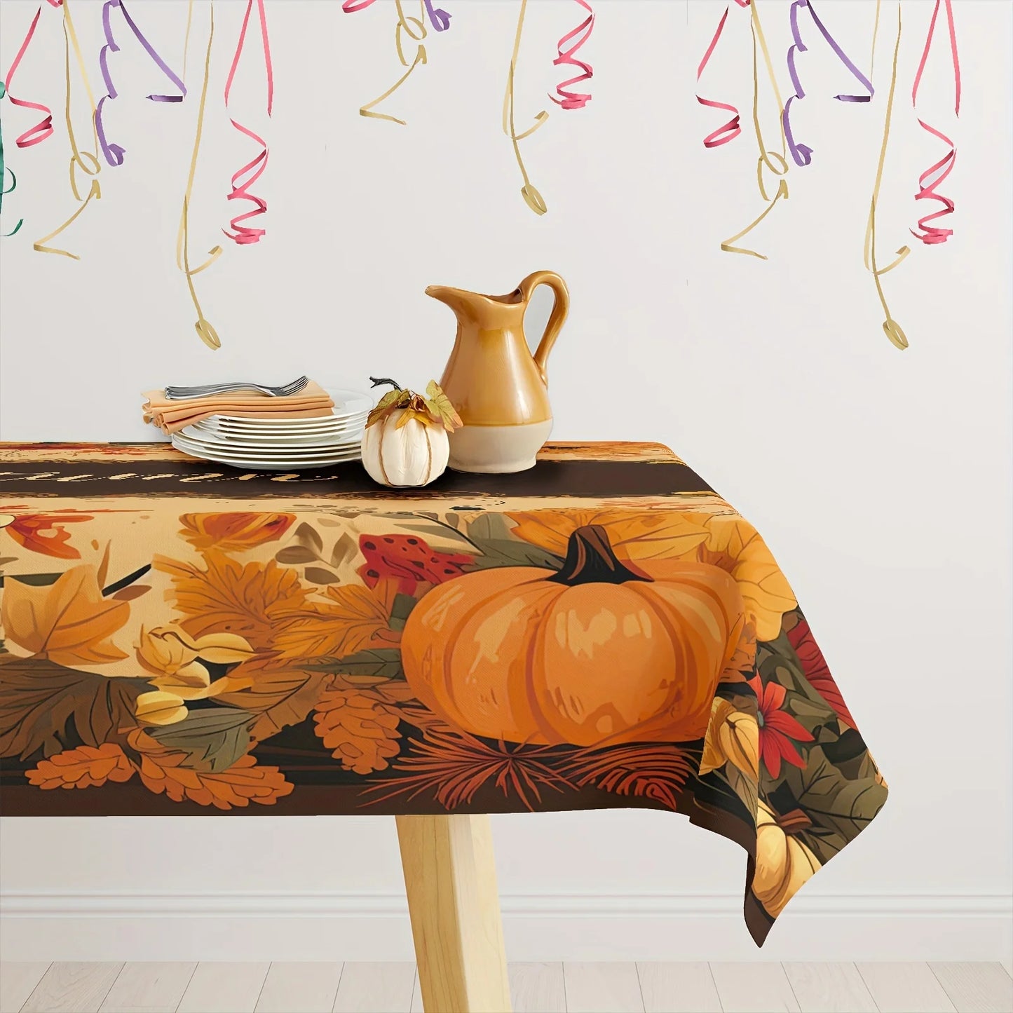 Fall Thanksgiving Rectangular Tablecloth