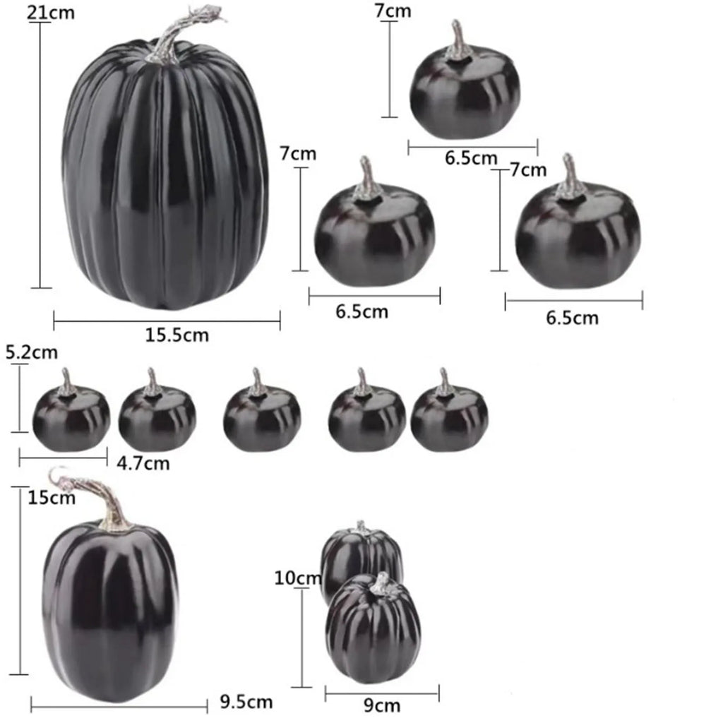 Artificial Black Pumpkins