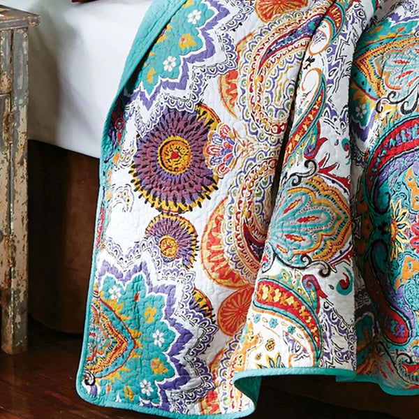 Paisley Brilliance Quilt Bed Set - King,